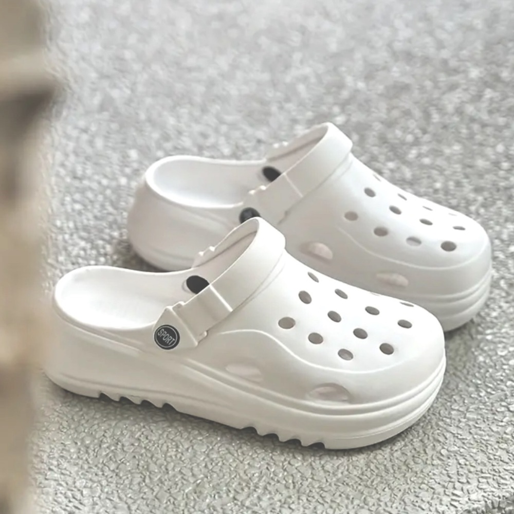 new unisex white croc sports